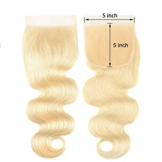 Blonde Velvet Rose Raw Body Wave 5x5 HD Lace Closure